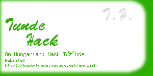 tunde hack business card